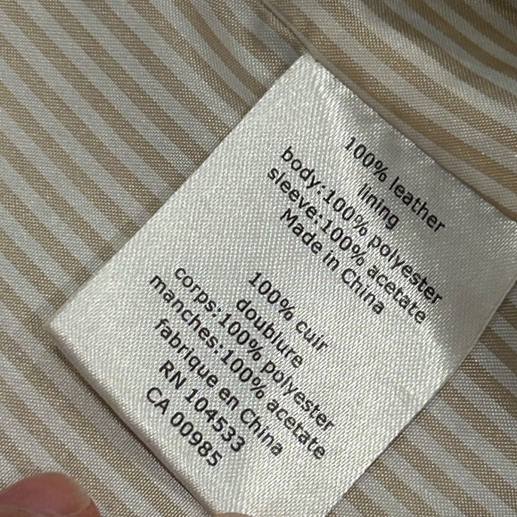 NANETTE LEPORE LEATHER TREKKER JACKET SZ 12 - Picture 5 of 7